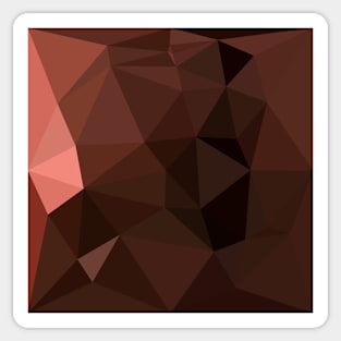 Saddle Brown Abstract Low Polygon Background Sticker